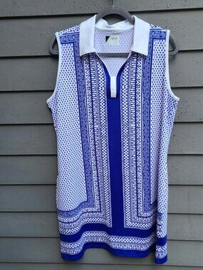 Izod Blue White Golf Dress NWOT size XL